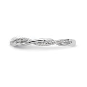 14K White Gold Diamond Band