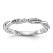 14K White Gold Diamond Band