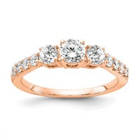 14kr Lab Grown Diamond VS/SI FGH 3-Stone Engagement Ring