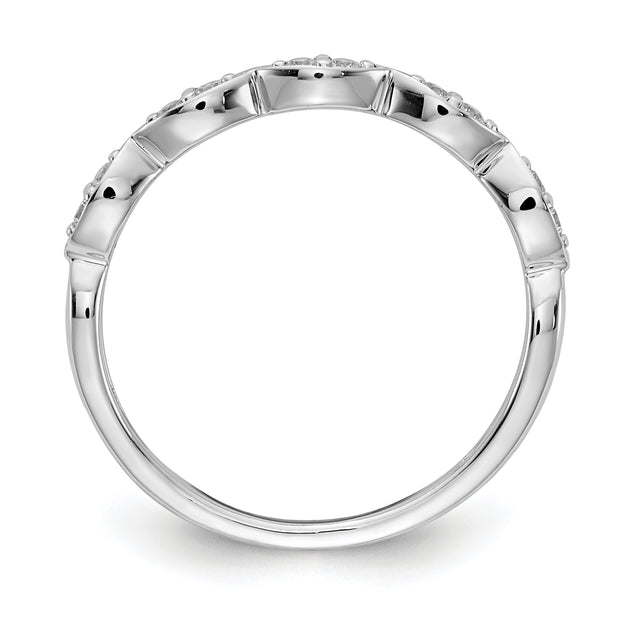 14k White Gold Fancy Diamond Band