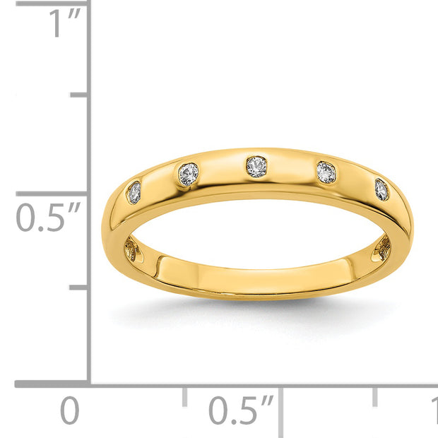 14k 5-stone Diamond Ring