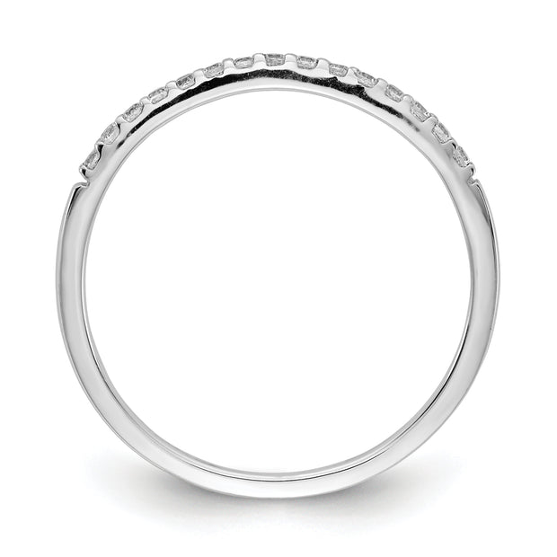 14k White Gold Diamond Band