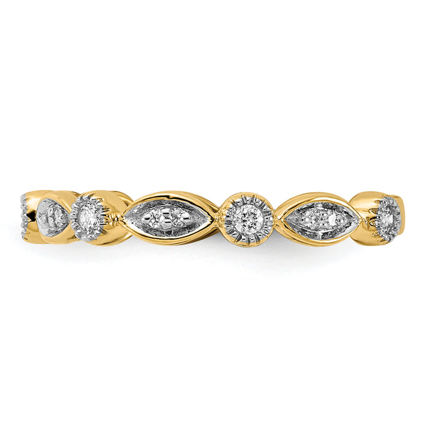 14k Diamond Fancy Band