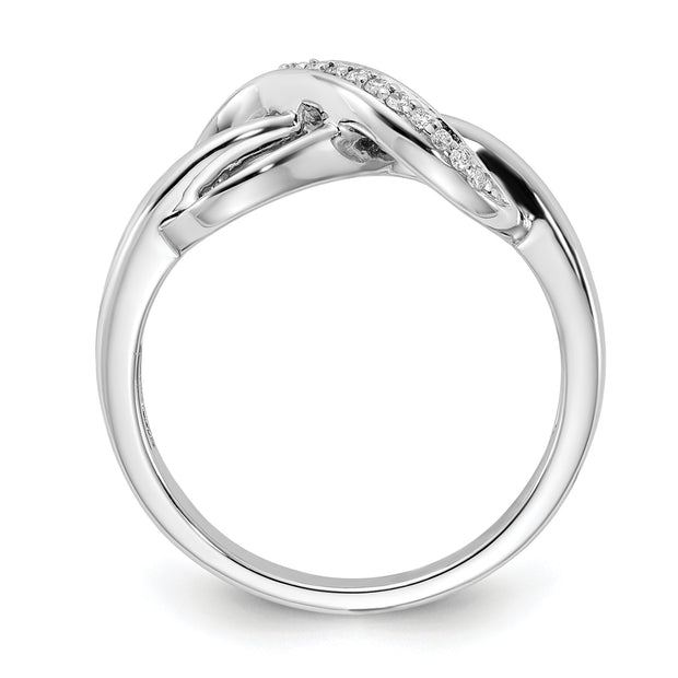 14k White Gold Diamond Infinity Ring