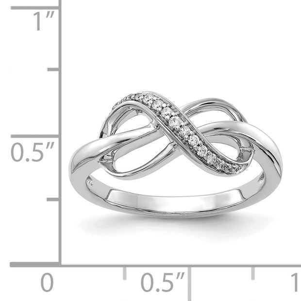 14k White Gold Diamond Infinity Ring