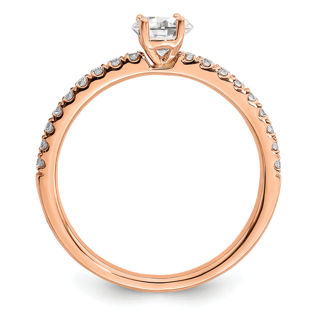 14K Rose Gold Lab Grown Diamond VS/SI FGH Comp Engagement Ring