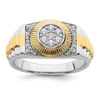 10K Two-Tone Lab Grown Diamond VS/SI FGH Men's Ring