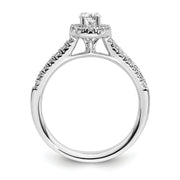 14K White Gold Eternal Promise Lab Grown VS/SI FGH Dia Halo Complete Ring