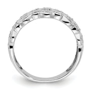 14k White Gold Polished Fancy Diamond Ring