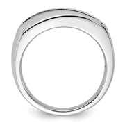 10K White Gold Lab Grown Diamond VS/SI FGH Men's 5-Stone Ring