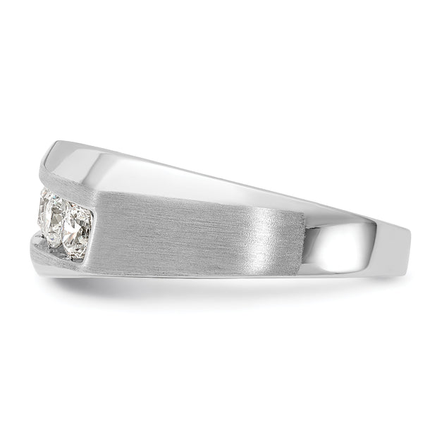 10K White Gold Lab Grown Diamond VS/SI FGH Men's 5-Stone Ring