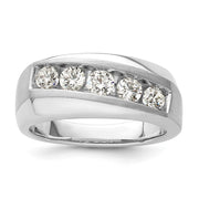 10K White Gold Lab Grown Diamond VS/SI FGH Men's 5-Stone Ring