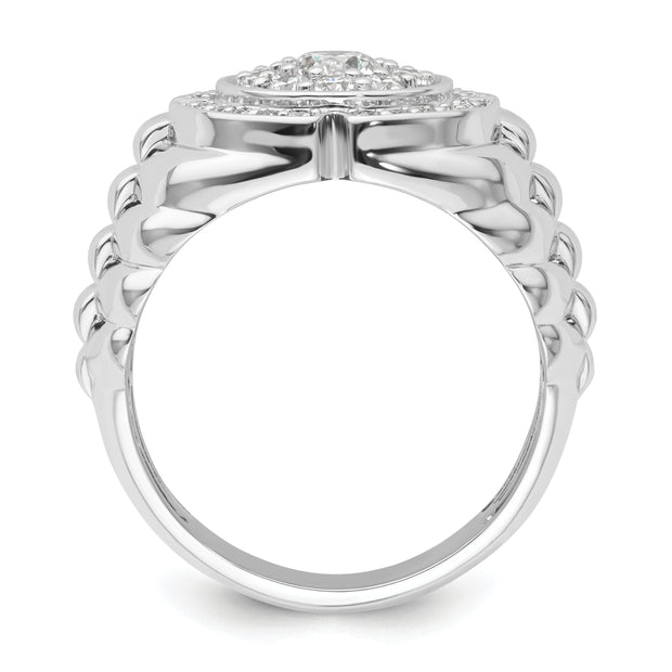 10K White Gold Lab Grown Diamond VS/SI FGH Men's Ring