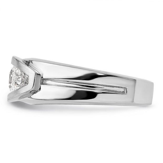 10K White Gold VS/SI FGH Lab Grown Diamond Mens Ring