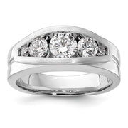 10K White Gold VS/SI FGH Lab Grown Diamond Mens Ring