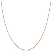 14k Rose Gold 1.0mm D/C Cable Chain