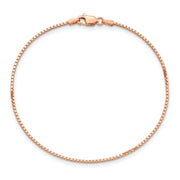 14k Rose Gold 1.10mm Box Chain