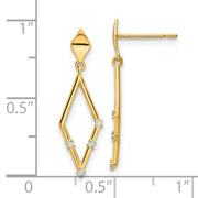 14k Madi K CZ Dangle Post Earrings