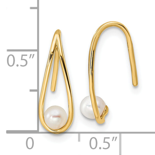 14k Madi K Freshwater Cultured Pearl Teardrop Earrings