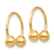 14k Madi K Open Hoop Beaded Earrings