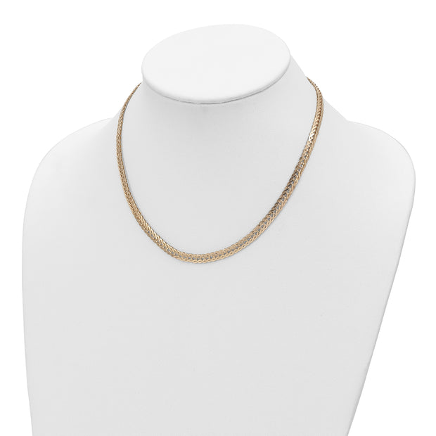 14k Polished Fancy Link 17in Necklace