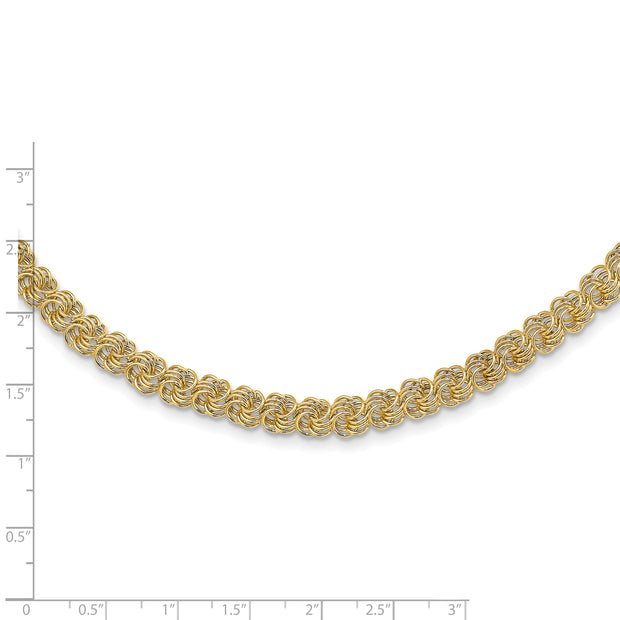 14K Polished Fancy Link Necklace