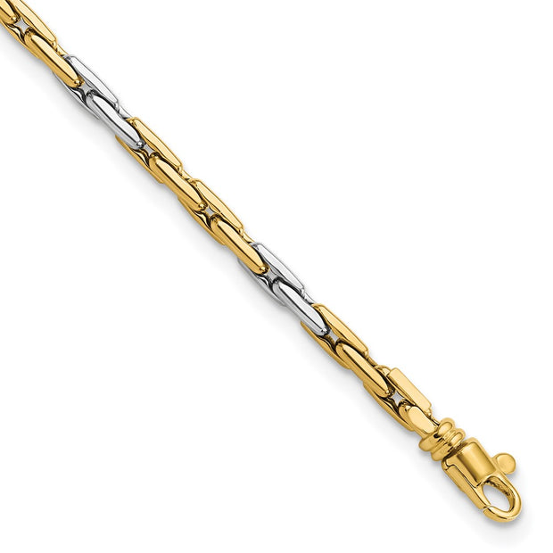 14K Two-Tone Polished Fancy Link Bracelet