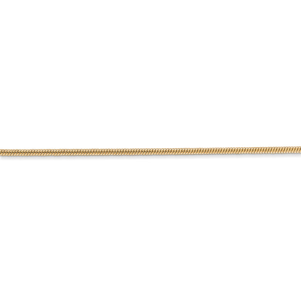 14k 1.2mm Round Snake Chain