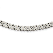 Stainless Steel Polished Fancy X Link 24in Necklace