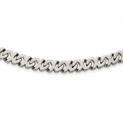 Stainless Steel Polished Fancy X Link 24in Necklace