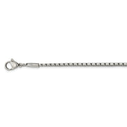 Stainless Steel Polished 2.5mm 20in Fancy Box Chain