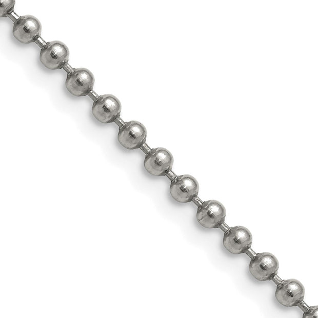 Stainless Steel Polished 3mm 22in Ball Chain