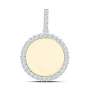 For Dad, With Love: 10K YELLOW GOLD ROUND DIAMOND MEMORY CIRCLE CHARM PENDANT 5/8 CTTW