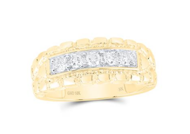 For Dad, With Love: 1/2CTW-DIA NK NUGGET MENS RING