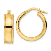 14K Polished Hoop Earrings