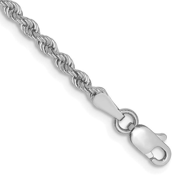 14k WG 2.5mm Regular Rope Chain