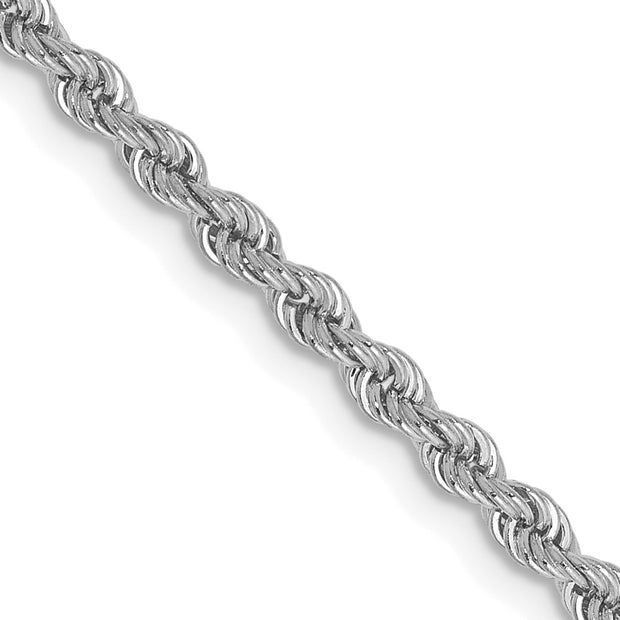 14k WG 2.5mm Regular Rope Chain