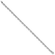 14k White Gold 4.2mm Hand-polished Fancy Link Bracelet