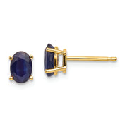 14k Sapphire Earrings - September