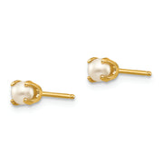 14k 3mm June/FW Cultured Pearl Post Earrings