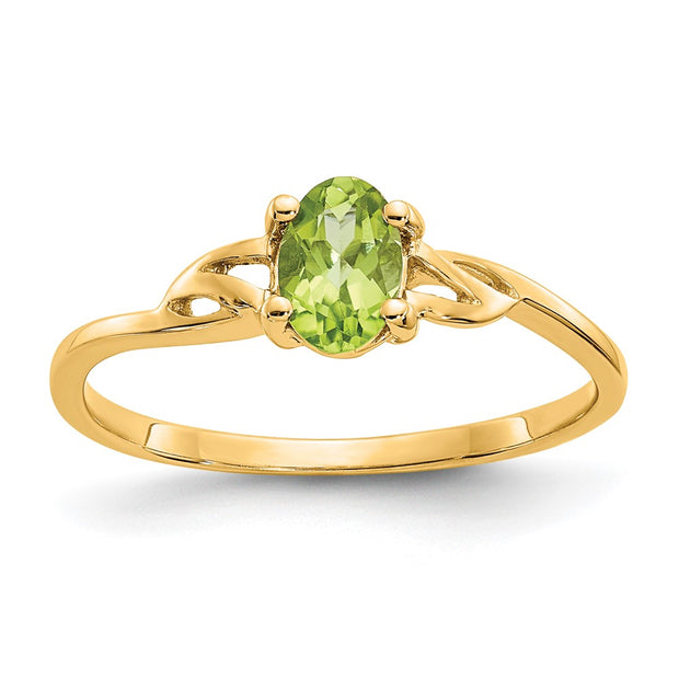 14k Peridot Birthstone Ring