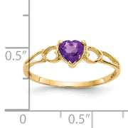 14k Amethyst Birthstone Ring