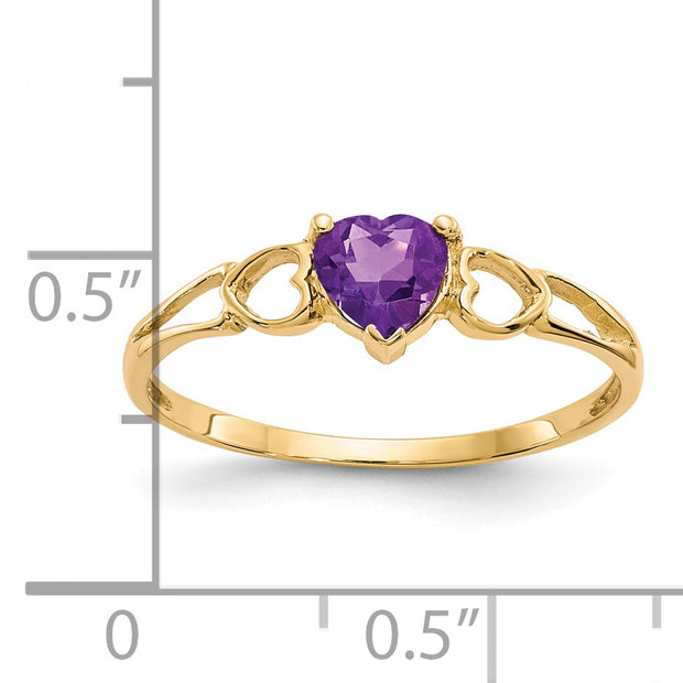 14k Amethyst Birthstone Ring