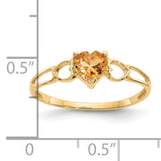 14k Citrine Birthstone Ring