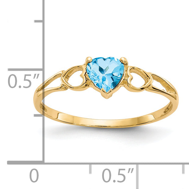 14k Blue Topaz Birthstone Ring