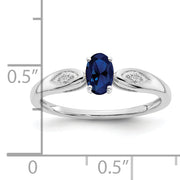14k White Gold Sapphire and Diamond Ring