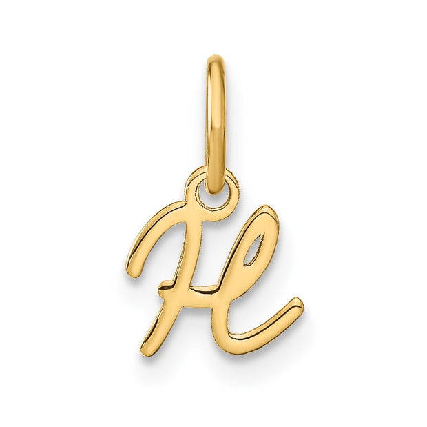 14KY Upper case Letter H Initial Charm