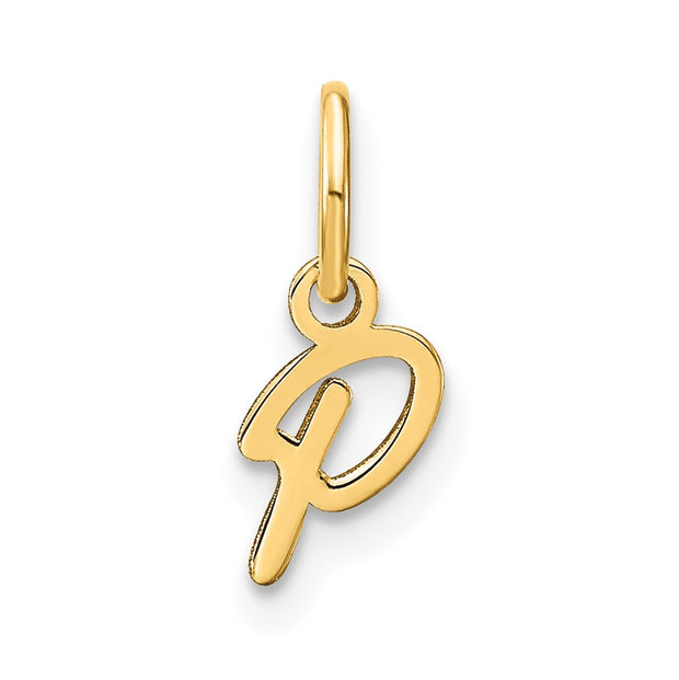 14KY Upper case Letter P Initial Charm