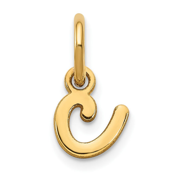 14KY Lower case Letter C Initial Charm