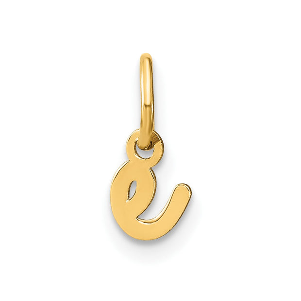 14KY Lower case Letter E Initial Charm
